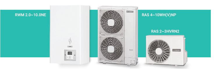 Pompy ciepła Hitachi niskotemperaturowe Yutaki S hydro 1