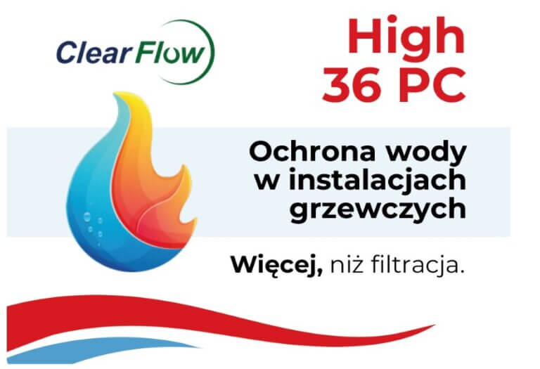 clearflow high 36pc - ochrona wymienników pomp ciepła